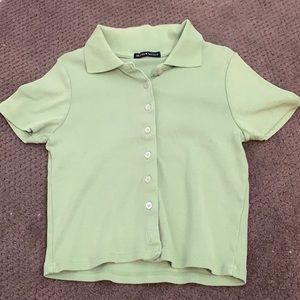 green collared brandy melville top